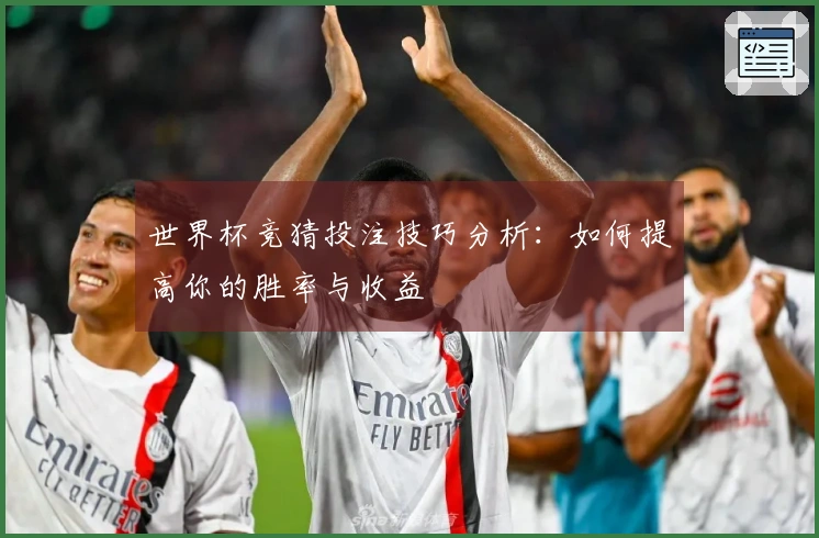 世界杯竞猜投注技巧分析：如何提高你的胜率与收益