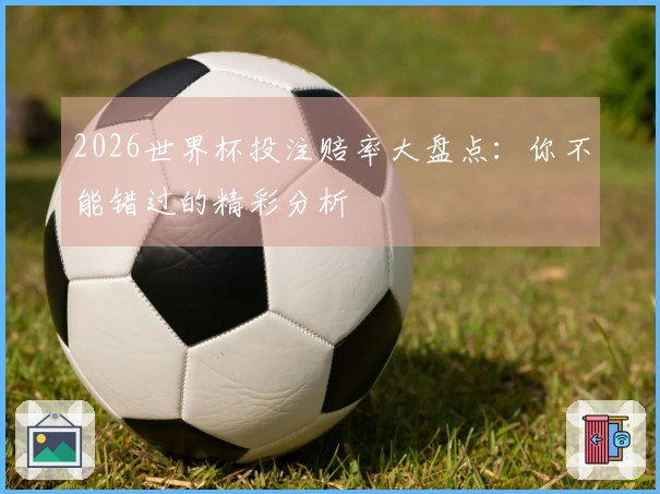 2026世界杯投注赔率大盘点：你不能错过的精彩分析
